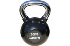 Гиря Profi-fit обрезиненная с хромированной ручкой 20кг Гиря Profi-fit обрезиненная с хромированной ручкой 20кг