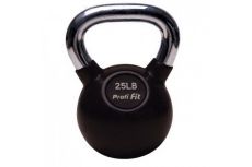 Гиря Profi-fit обрезиненная с хромированной ручкой 22кг Гиря Profi-fit обрезиненная с хромированной ручкой 22кг