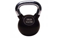 Гиря Profi-fit обрезиненная с хромированной ручкой 22кг Гиря Profi-fit обрезиненная с хромированной ручкой 22кг