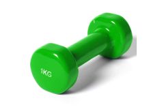 Гантель виниловая 1 кг E36744 зеленая Гантель виниловая 1 кг E36744 зеленая
