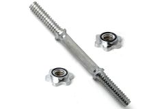 Гриф гантельный хромированный d25мм, l350мм DFC RB14T-26 фигурная гайка Гриф гантельный хромированный d25мм, l350мм DFC RB14T-26 фигурная гайка