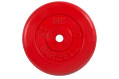 Диск обрезиненный d31мм MB Barbell MB-PltC31-25 25 кг красный Диск обрезиненный d31мм MB Barbell MB-PltC31-25 25 кг красный
