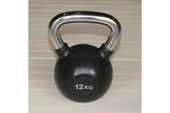 Гиря обрезиненная 12 кг Hercules HK109-12 с хромированной ручкой