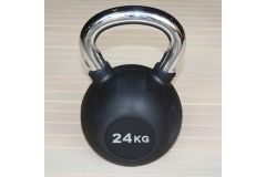 Гиря обрезиненная 24 кг Hercules HK109-24 с хромированной ручкой Гиря обрезиненная 24 кг Hercules HK109-24 с хромированной ручкой