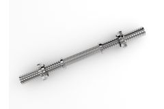 Гриф гантельный 410 мм хром 25 мм UnixFit BU410CE