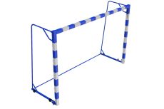 Ворота для гандбола и минифутбола (300х200х100см проф.труба 80х80мм) складные на колесиках ФСИ 10742