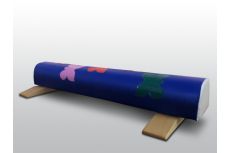 Бревно гимнастическое 2м круглое напольное мягкое с аппликацией (с опорами)ФСИ 9026