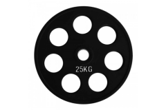 Диск олимпийский обрезиненный черный 25кг. Диск олимпийский обрезиненный черный 25кг.